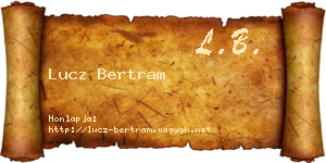 Lucz Bertram névjegykártya